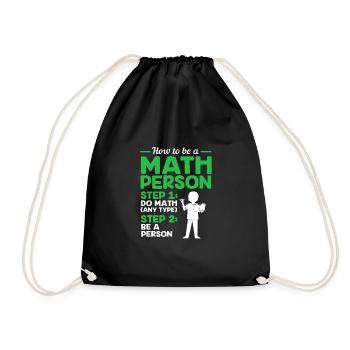 Mathematics - Drawstring Bag - black - Front