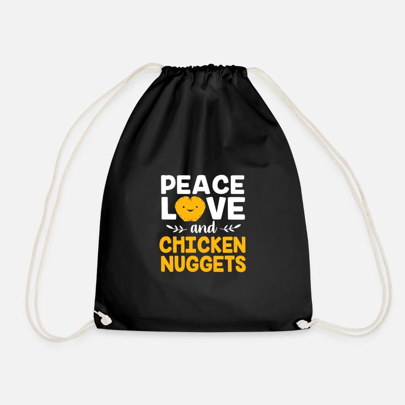 Chicken Nuggets - Turnbeutel - Schwarz