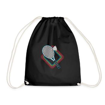 Badminton - Drawstring Bag - black - Front