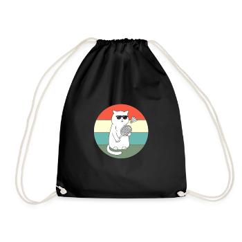 Badminton - Drawstring Bag - black - Front