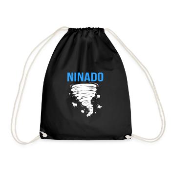 Tornado Birthday Children's Birthday Party - Drawstring Bag - black - Front