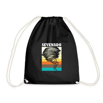 Tornado Birthday Children's Birthday Party - Drawstring Bag - black - Front