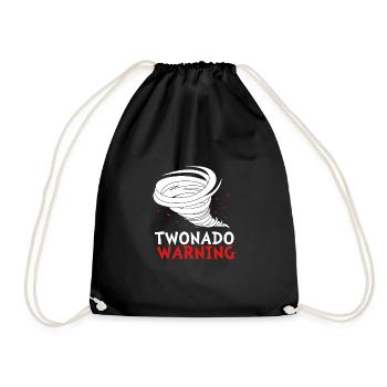 Tornado Birthday Children's Birthday Party - Drawstring Bag - black - Front
