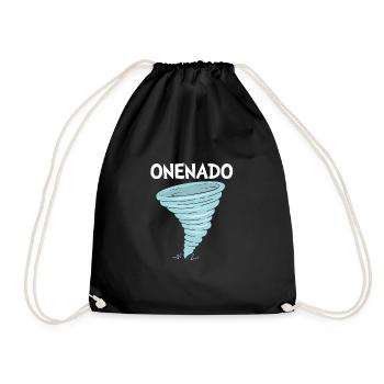 Tornado Birthday Children's Birthday Party - Drawstring Bag - black - Front