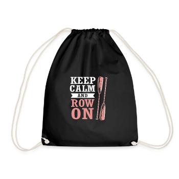 Rowing Team Rowing Rowing Rowing Boat Rowers - Drawstring Bag - black - Front