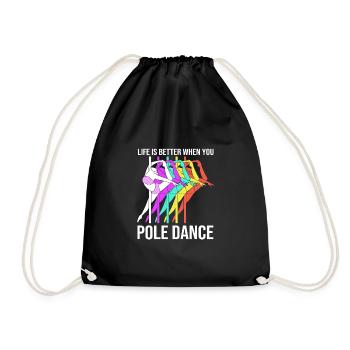 Pole Dance - Turnbeutel - Schwarz - Vorne