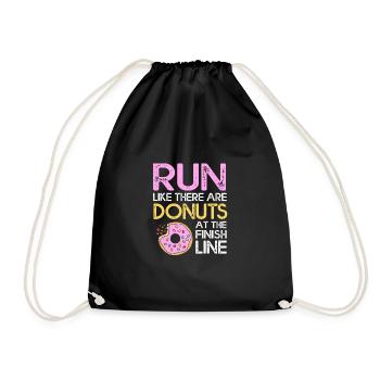 Marathon Marathonläufer - Turnbeutel - Schwarz - Vorne