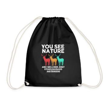 Chasse au chasseur - Sac de sport léger - noir - Devant