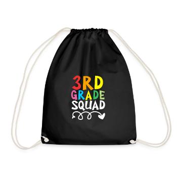 3rd Grade - Drawstring Bag - black - Front