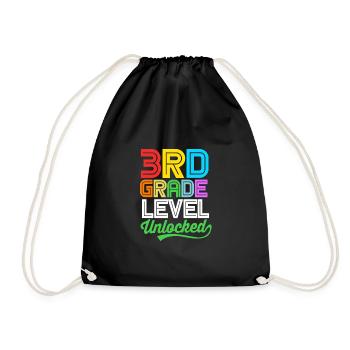 3rd Grade - Drawstring Bag - black - Front