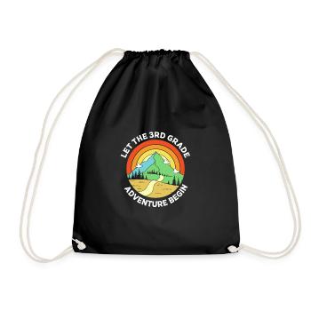 3rd Grade - Drawstring Bag - black - Front