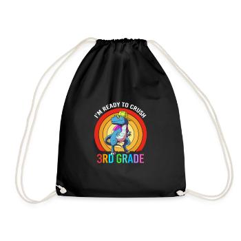 3rd Grade - Drawstring Bag - black - Front