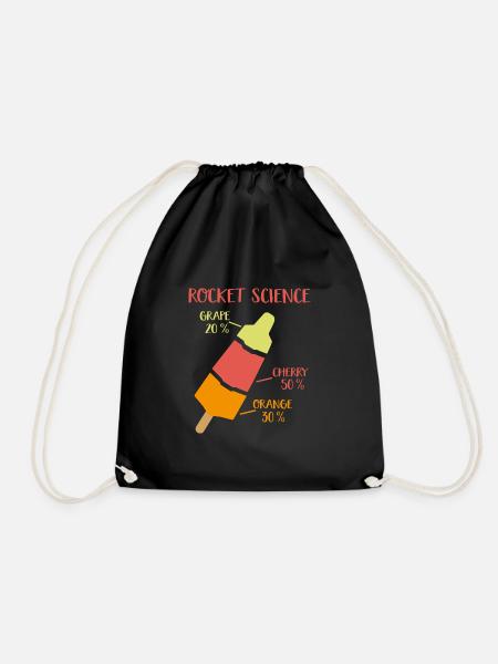 2541614 128139169 rocket science - Drawstring Bag - black