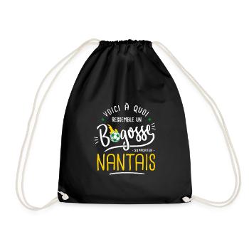 football nantes bogosse foot supporter nantais - Sac de sport léger - noir - Devant