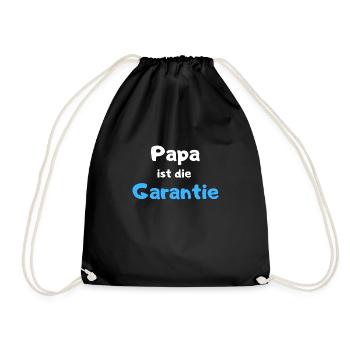 Papa ist die Garantie - Toybox-wht-blue - Turnbeutel - Schwarz - Vorne