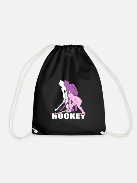 Feldhockey Hockeyspielerin Hockeygirl - Turnbeutel - Schwarz