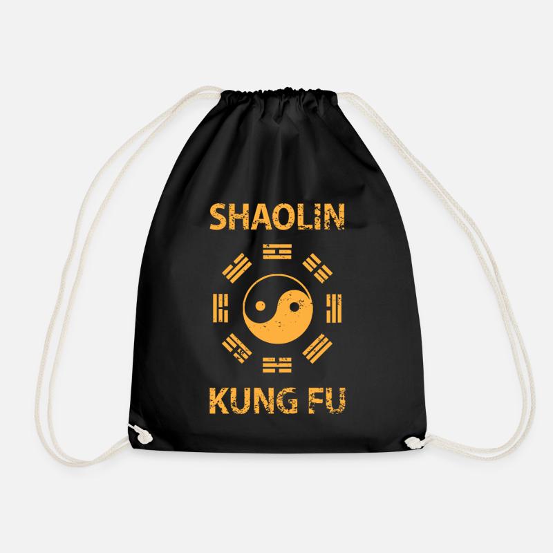 Shaolin Kung Fu - Drawstring Bag - black