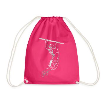 Klimmzug bodyweight workout Fitness pull up - Turnbeutel - Fuchsia - Vorne