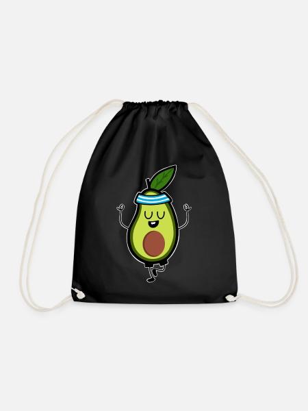 Avocado Meditation Yoga - Turnbeutel - Schwarz