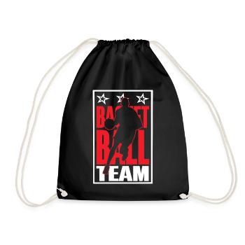 Basketball Basketballer - Turnbeutel - Schwarz - Vorne