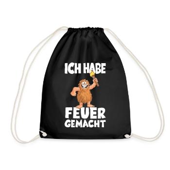 Ich hab Feuer gemacht für alle Männer - Turnbeutel - Schwarz - Vorne