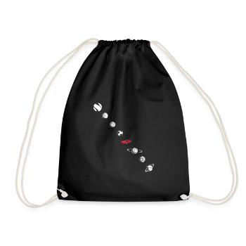 Tesla in Space Solar System SpaceX - Drawstring Bag - black - Front