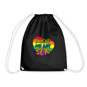 J’aime mes parents LGBT de fils gays - Sac de sport léger - noir - Devant