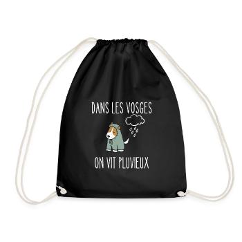 dans les vosges on vit pluvieux - Sac de sport léger - noir - Devant