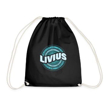 Geschenk für Livius - Turnbeutel - Schwarz - Vorne