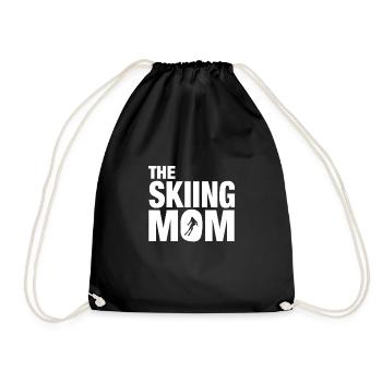 The Skiing Mom - Turnbeutel - Schwarz - Vorne