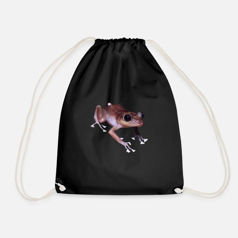 frog frog - Drawstring Bag - black