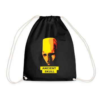 Colored Ancient Skull - Drawstring Bag - black - Front