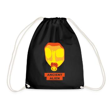 Ancient Alien Colored Skull - Drawstring Bag - black - Front