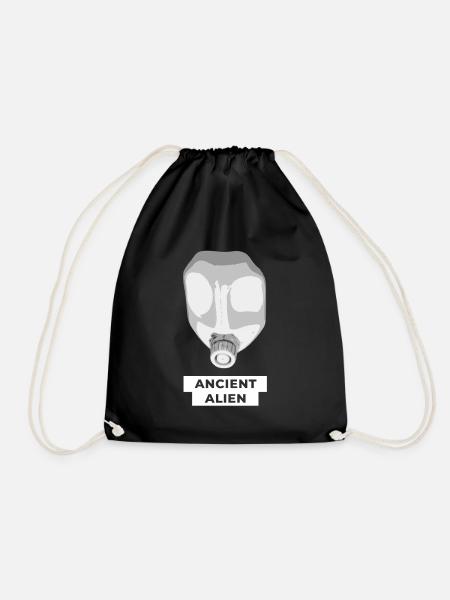Ancient Alien Skull - Drawstring Bag - black