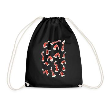 Santa Hats - Drawstring Bag - black - Front
