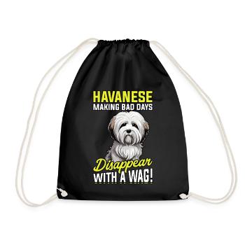 Le bichon havanais fait disparaître les mauvais jours avec un peu de plaisir - Sac de sport léger - noir - Devant