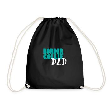 BORDER COLLIE DOG DAD - Turnbeutel - Schwarz - Vorne