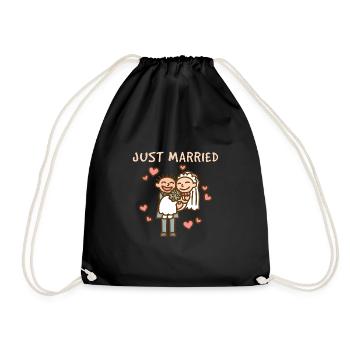 Mariage couple mariage - Sac de sport léger - noir - Devant