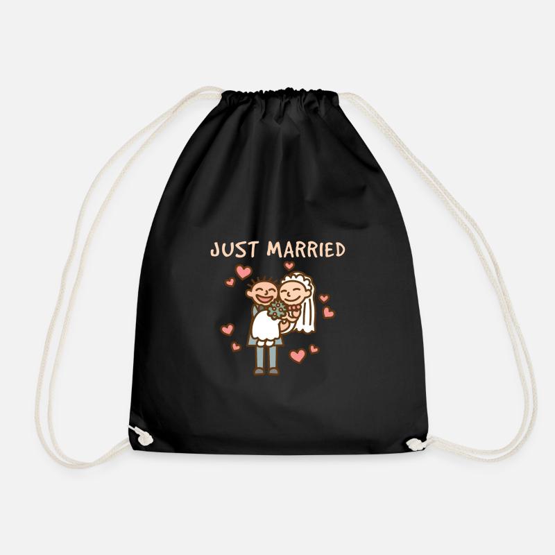 Hochzeitspaar Ehe - Turnbeutel - Schwarz