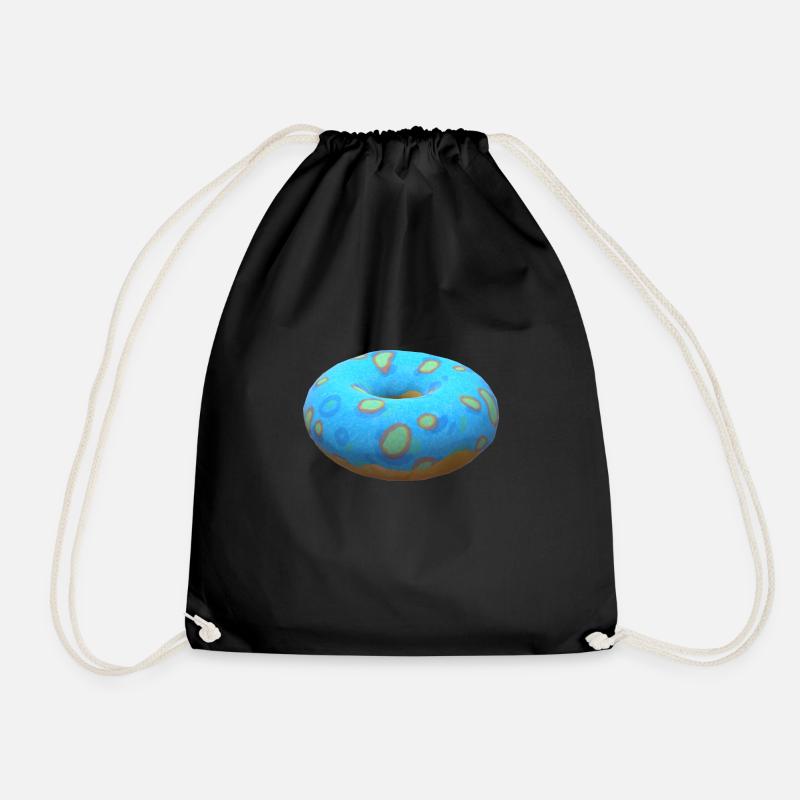 3D Donut - Turnbeutel - Schwarz