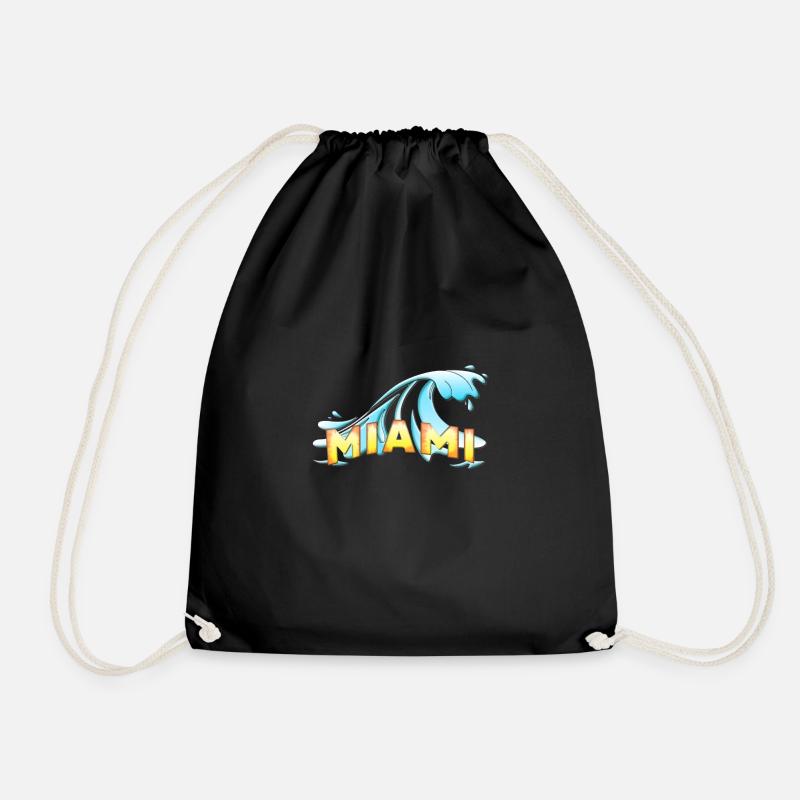 Miami - Drawstring Bag - black