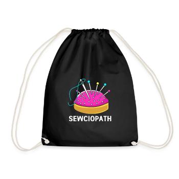 Couturière à la machine à coudre - Sac de sport léger - noir - Devant