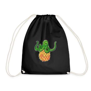 Ananas - Turnbeutel - Schwarz - Vorne