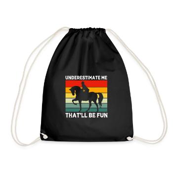 Dressage Dressage Cheval Dressage Cavalier - Sac de sport léger - noir - Devant