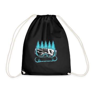 Snowboard Snowboarding Snowboardurlaub Snowboarder - Turnbeutel - Schwarz - Vorne