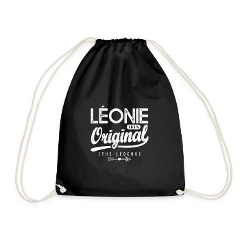 Léonie original personalisierter Vorname léonie leonie - Turnbeutel - Schwarz - Vorne