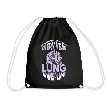 Celebrating the Gift of Life Lung Transplant - Turnbeutel - Schwarz - Vorne