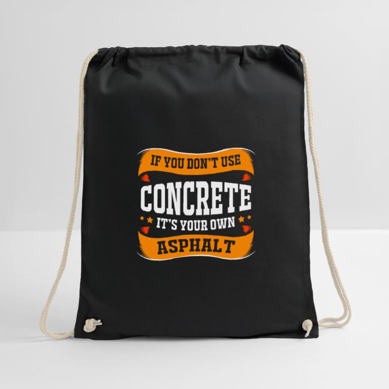 Construction worker construction site Drawstring Bag
