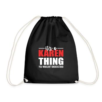 Karen - Turnbeutel - Schwarz - Vorne