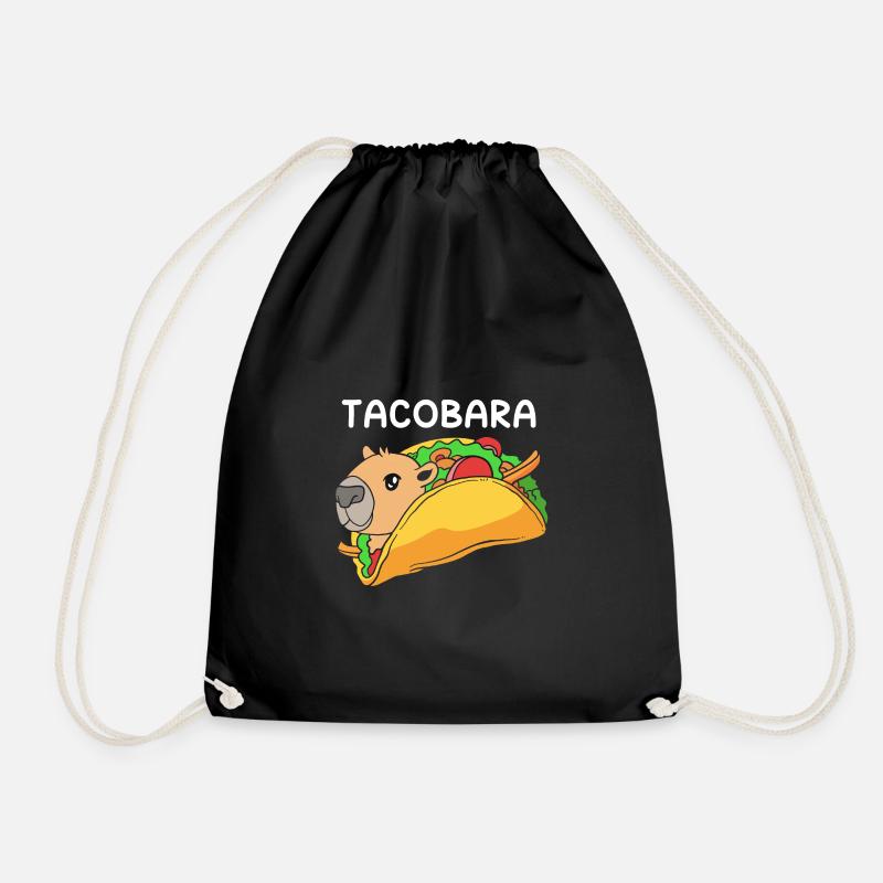 Capybara Taco - Turnbeutel - Schwarz